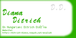 diana ditrich business card